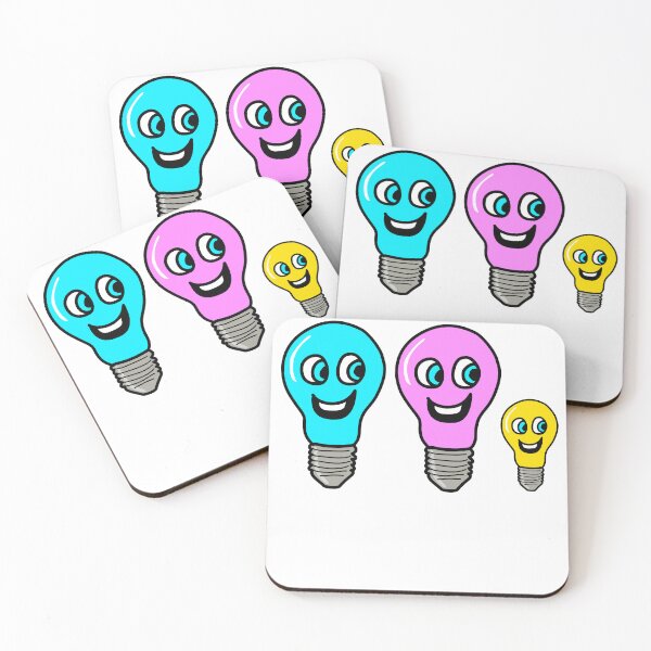 Item preview, Productive Ideas Lightbulb Family (Retro Colors) designed and sold by GetContented.