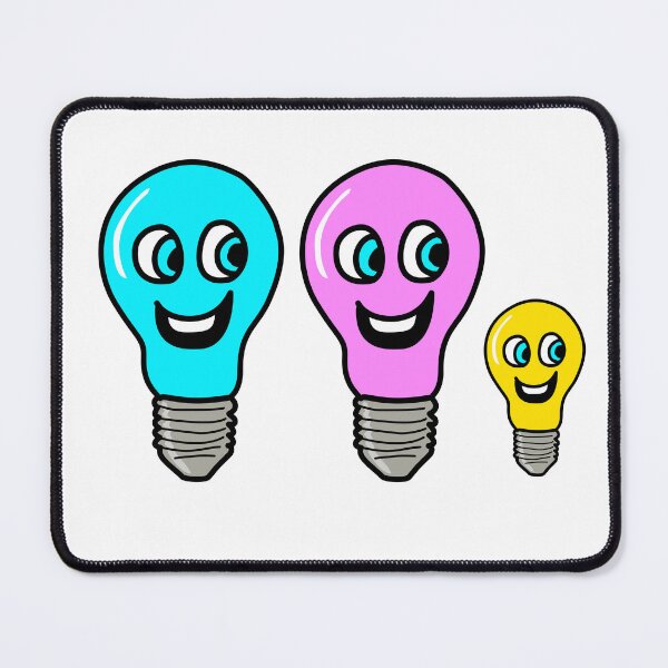 Item preview, Productive Ideas Lightbulb Family (Retro Colors) designed and sold by GetContented.
