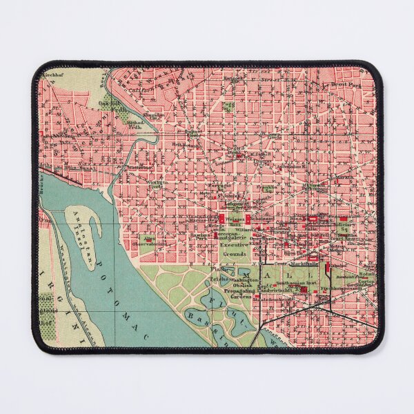 Item preview, Washington, D.C. around 1905: Vintage city map for local patriots and travelers designed and sold by RetroTraveller.
