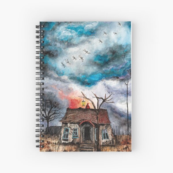 Item preview, Derelict house with moody sky designed and sold by lunarbonesart.