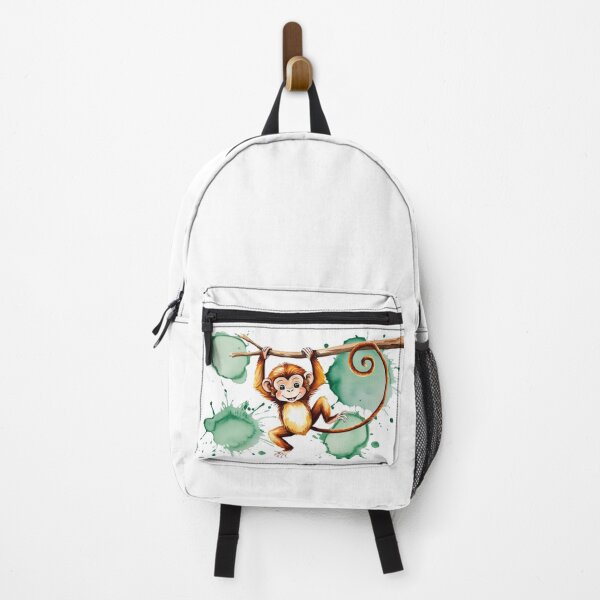 Item preview, Playful Monkey – Jungle Watercolor Art designed and sold by StormArte.