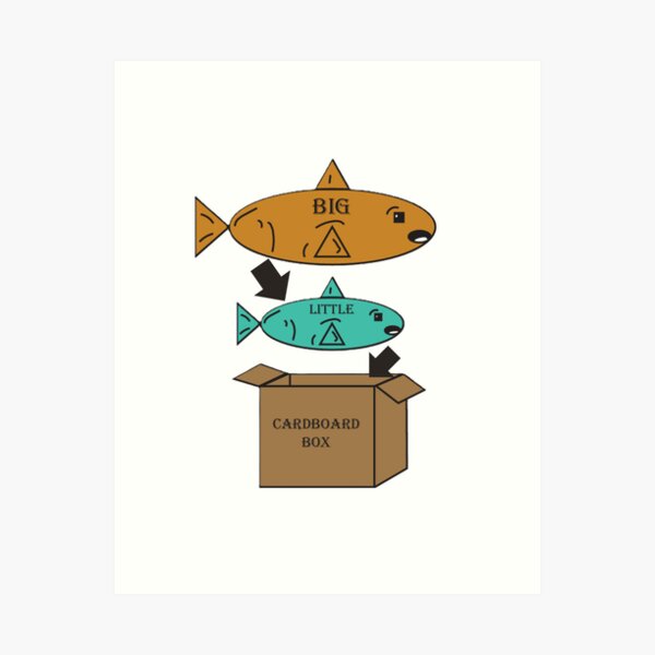 Item preview, Big Fish, Little Fish, Cardboard Box! Design designed and sold by BrHrocknroll.