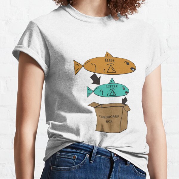Aperçu de l'œuvre Gros poisson, petit poisson, boîte en carton ! Design créée et vendue par BrHrocknroll.