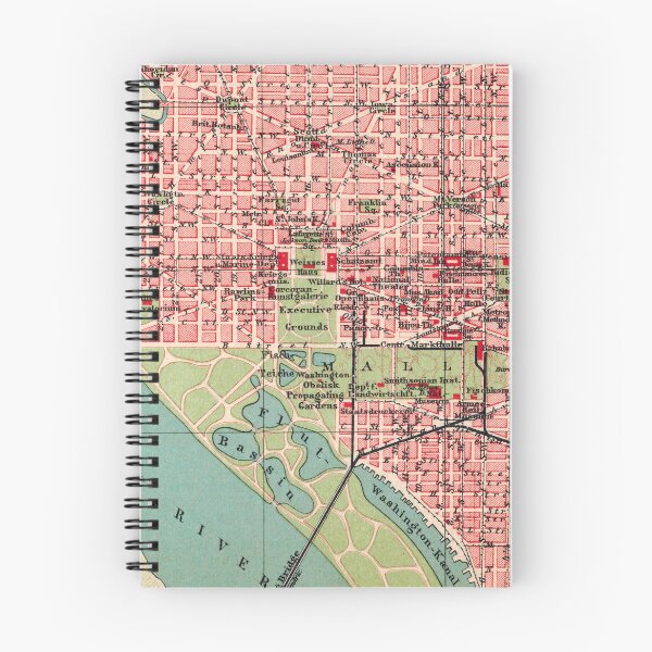 Item preview, Washington, D.C. around 1905: Vintage city map for local patriots and travelers designed and sold by RetroTraveller.