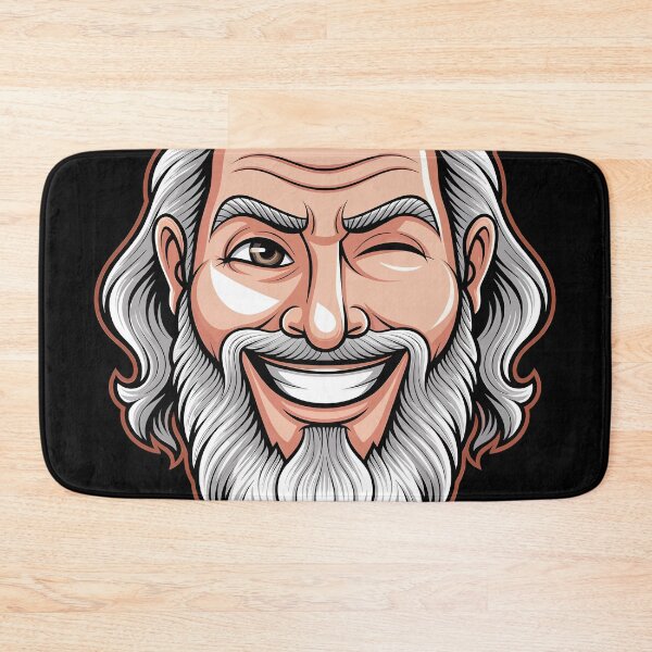 Item preview, Winking Bearded Man Cartoon Portrait designed and sold by Quirky Shirts.