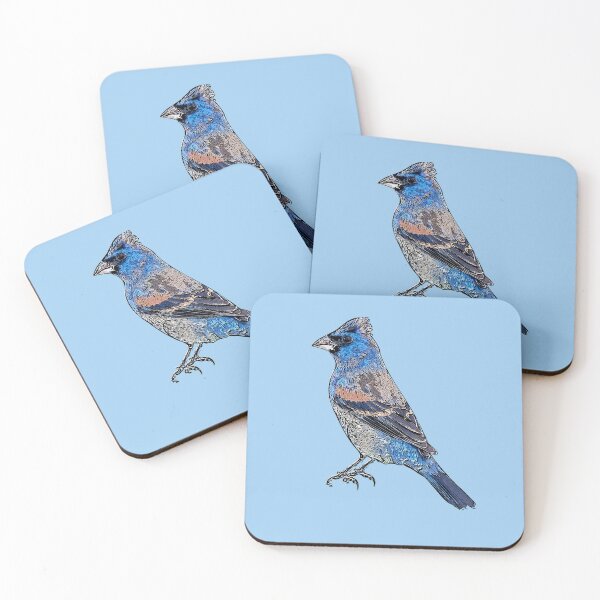 Item preview, Blue Grosbeak Black Alternate Design  designed and sold by designsasstultd.
