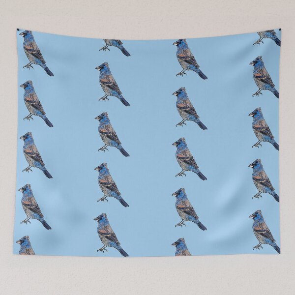 Item preview, Blue Grosbeak Black Alternate Design  designed and sold by designsasstultd.