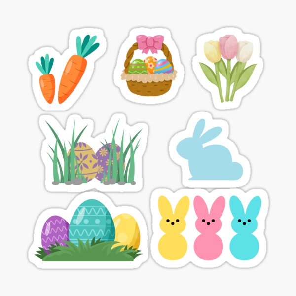 Item preview, Colorful Easter Celebration Sticker Pack designed and sold by OneSimpleDot.
