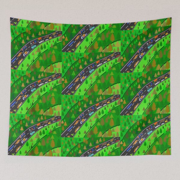 Item preview, Illusion of a traffic fantasy in a colorful landscape designed and sold by manoloshoping.