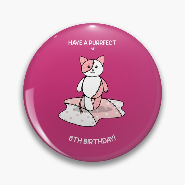 Artikelvorschau, Der perfekte 6. Geburtstag – Süßes Patchwork-Katzen-Design entworfen und verkauft von Grin22.