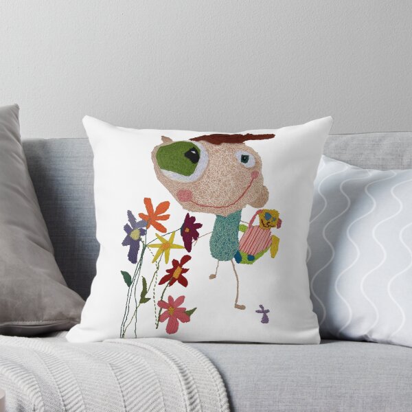 Field of Flowers Throw Pillow