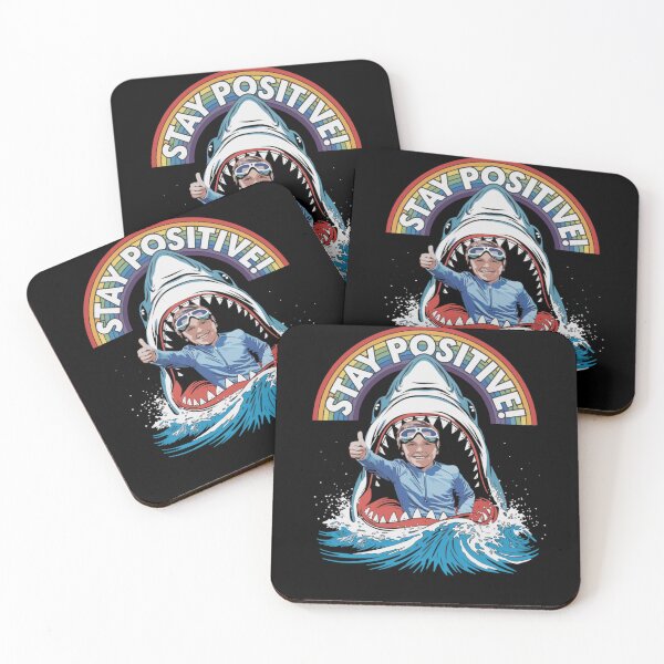 Item preview, Funny Stay Positive Shark Lover designed and sold by VintageMashup.