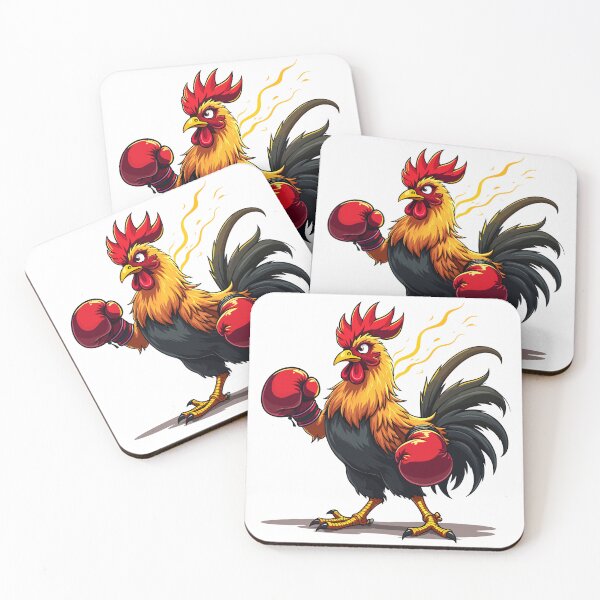 Item preview, Boxing Rooster Funny Fighting Chicken designed and sold by Quirky Shirts.