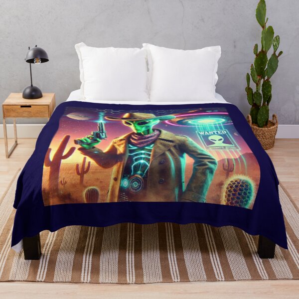 Item preview, Cyberpunk Alien Cowboy: Futuristic Sci-Fi Western Art on T-Shirts & Posters designed and sold by Design by Anthony .