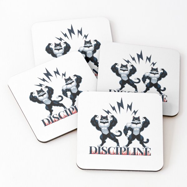Item preview, Muscular Cats – Strength and Discipline designed and sold by LessIsArt.