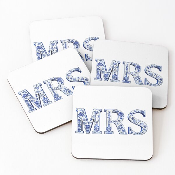 Item preview, MRs blue floral pattern designed and sold by NRcollections24.