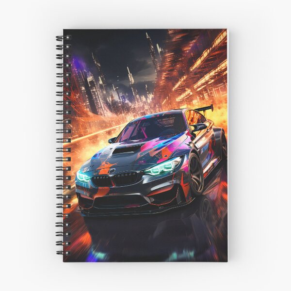 Item preview, Futuristic Sports Car In Neon Powered Urban Nightscap designed and sold by RevUpDesign.