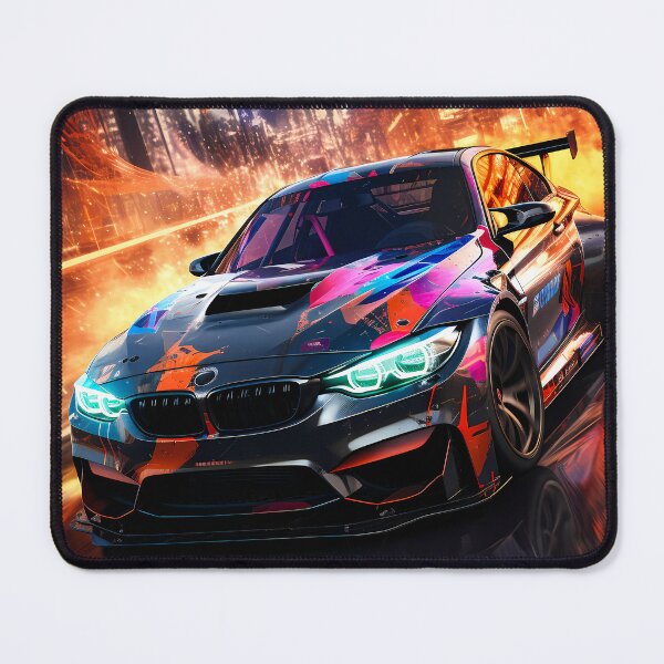 Item preview, Futuristic Sports Car In Neon Powered Urban Nightscap designed and sold by RevUpDesign.