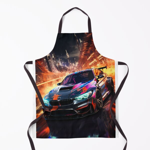 Item preview, Futuristic Sports Car In Neon Powered Urban Nightscap designed and sold by RevUpDesign.