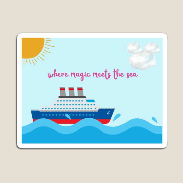Vista previa del artículo con la obra «DONDE LA MAGIA SE ENCUENTRA CON EL MAR DISNEY CRUISE LINE», diseñado y vendido por CastleDreamers.