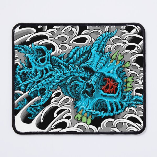 Item preview, Blue Biomech Skulls designed and sold by John Reardon Tattoos.