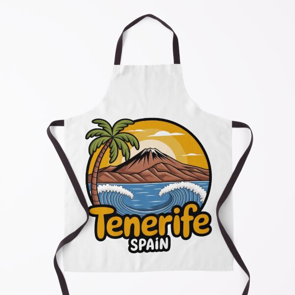 Item preview, Vintage Retro Tenerife Sticker – Palm Trees, Waves & Volcano Travel Souvenir designed and sold by pod24.