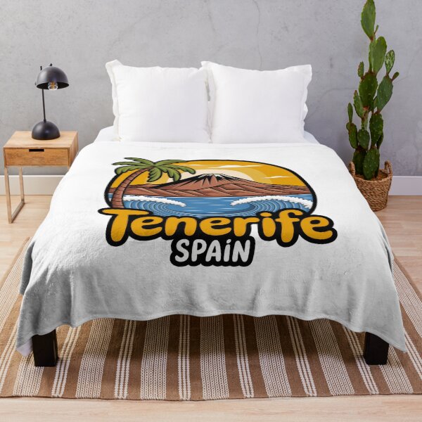 Item preview, Vintage Retro Tenerife Sticker – Palm Trees, Waves & Volcano Travel Souvenir designed and sold by pod24.