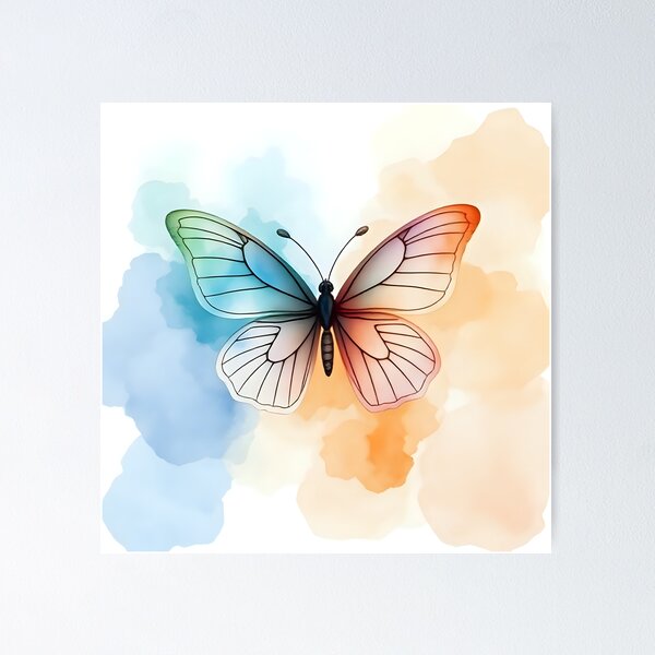 Item preview, Tranquil Watercolor Butterfly Design designed and sold by Shirtastically.