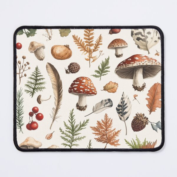 Item preview, Woodland Finds in Watercolor designed and sold by SporeandCanvas.