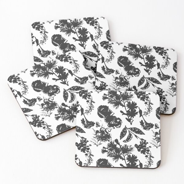Item preview, Block Print Florals Black Ink designed and sold by AbigailHerman.
