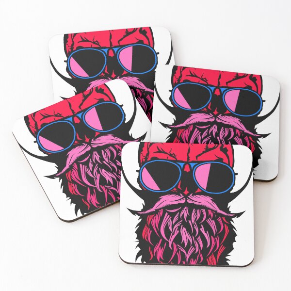 Item preview, skull hipster beard bearded mustache mustache sunglasses designed and sold by Achille3777.