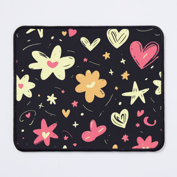 Item preview, Cute Hand-Drawn Hearts & Flowers – Playful Pattern designed and sold by M22--.