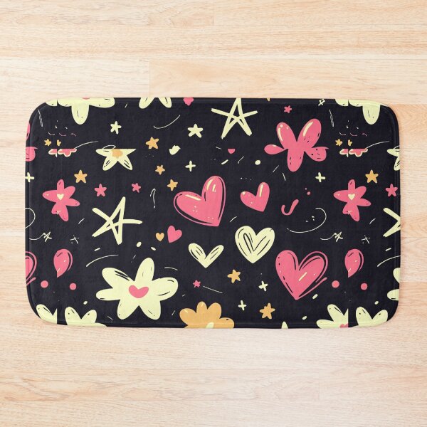 Item preview, Cute Hand-Drawn Hearts & Flowers – Playful Pattern designed and sold by M22--.