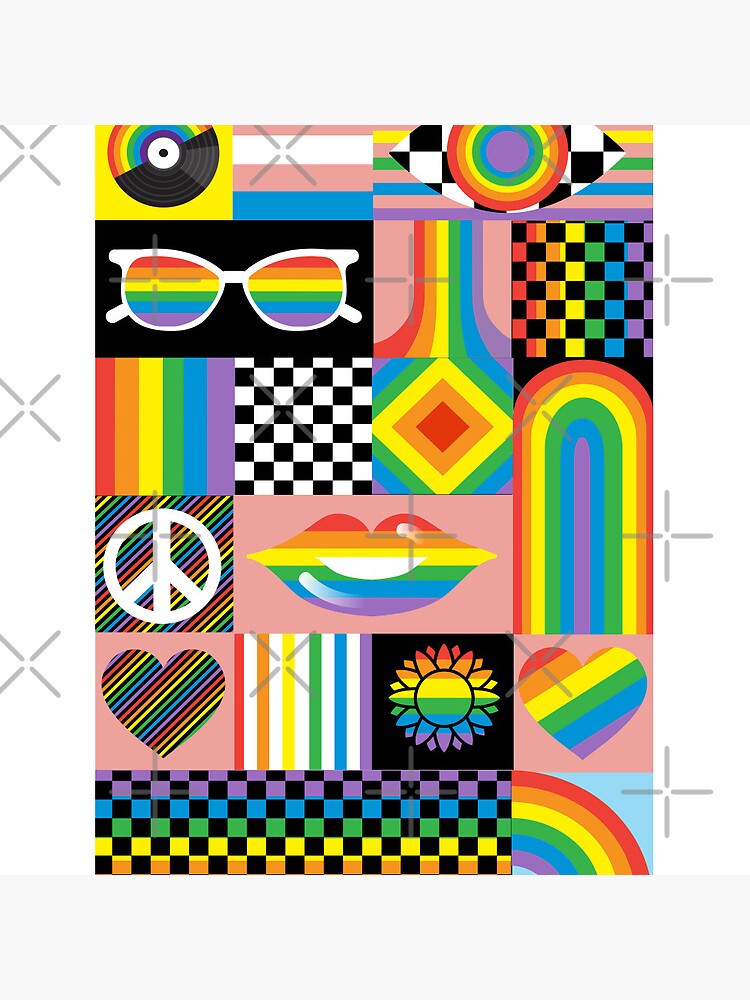 Thumbnail 3 of 3, Pin, LGBTQIA Fun and colorful pattern design with typography designed and sold by Jdawnink.
