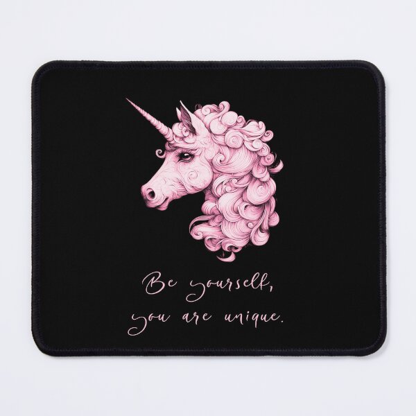 Item preview, Be yourself, you are unique, pink unicorn designed and sold by silent-violin.
