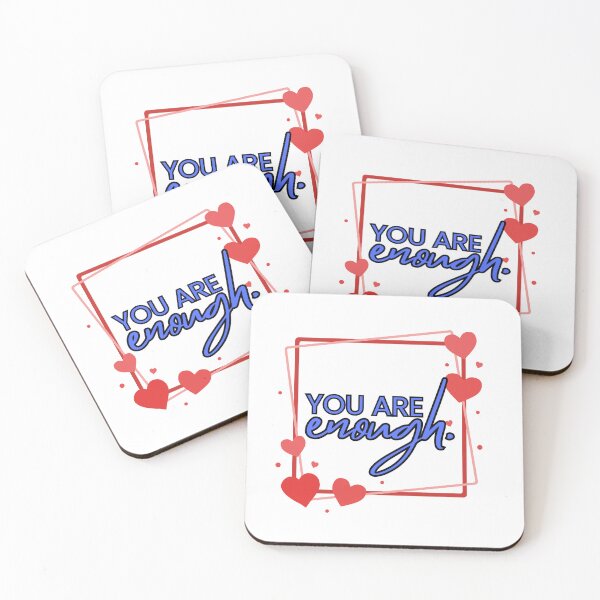 Item preview, You Are Enough – Inspirational Heart Design designed and sold by BaalamStudioDesigns.