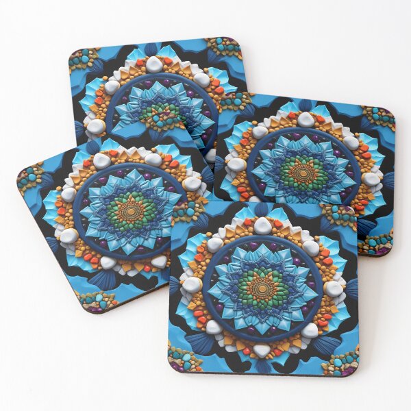 Item preview, Mandala of colored stones designed and sold by PrintLabStudio.