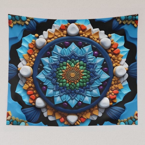 Item preview, Mandala of colored stones designed and sold by PrintLabStudio.