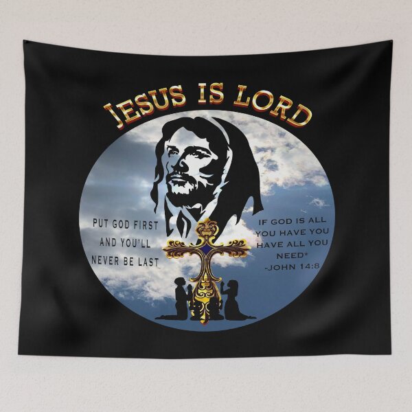 Item preview, Jesus Is Lord | Golden Cross & Majestic Sky Reflection | Christian Inspirational Art designed and sold by Brian Gollob Creative Art.