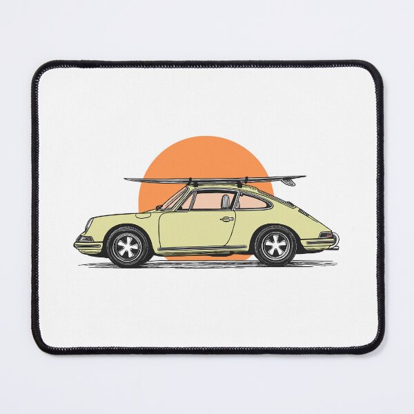 Item preview, Vintage Porsche 911 964 summer surfs up illustration designed and sold by blackdogshop.