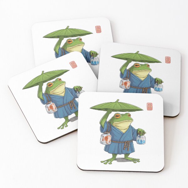 Item preview, Samurai Frog Wanderer Japanese Fantasy Art designed and sold by Trend Pixel Co..