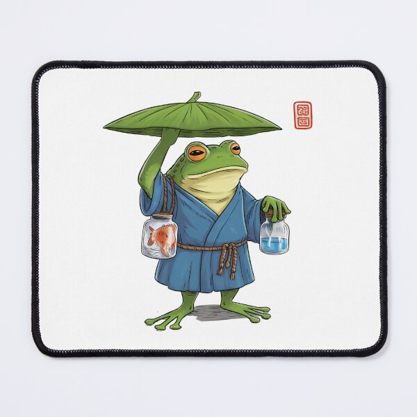 Item preview, Samurai Frog Wanderer Japanese Fantasy Art designed and sold by Trend Pixel Co..