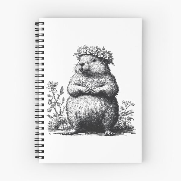 Item preview, Woodchuck Wearing A Flower Crown designed and sold by mirror circus.