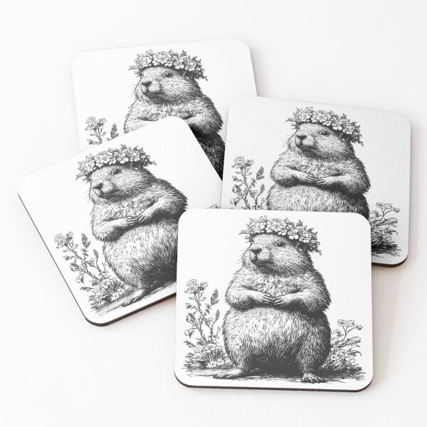 Item preview, Woodchuck Wearing A Flower Crown designed and sold by mirror circus.