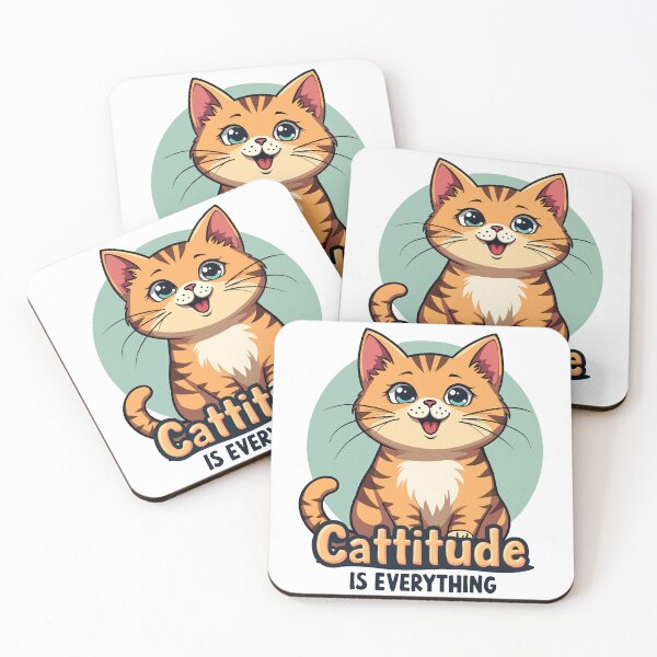 Item preview, Cute Cattitude Funny Cat Lover Design designed and sold by Quirky Shirts.