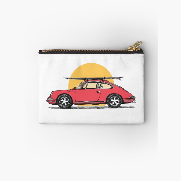 Item preview, Ilustración del Porsche 911 964 rojo vintage surfeando en verano designed and sold by blackdogshop.