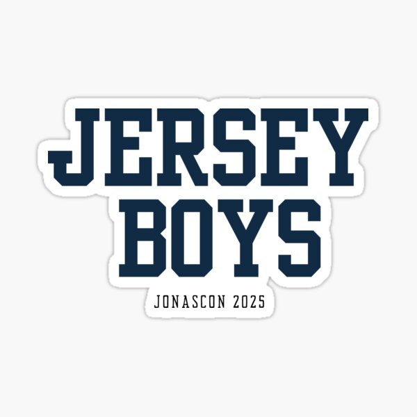 Artikel-Vorschau von Jersey Boys JonasCon Sticker, designt und verkauft von mbrboston.