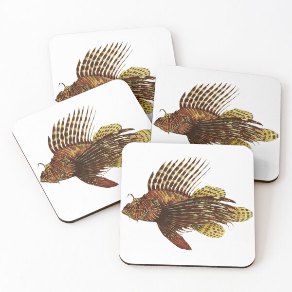 Item preview, Antique Coral Reef Lionfish  designed and sold by IrisAndIvy.