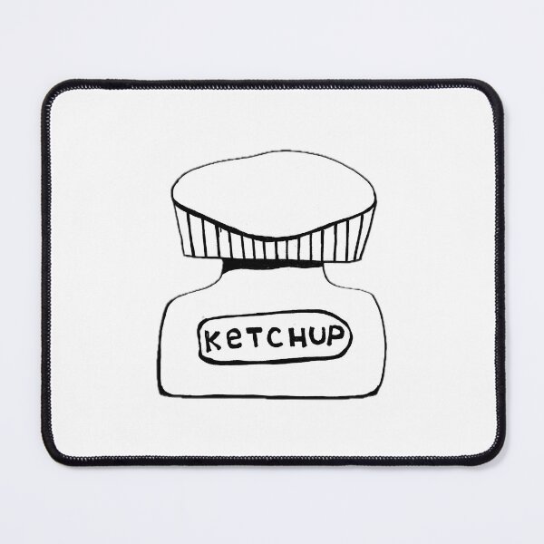 Item preview, Abstract Ketchup Bottle Black and White Drawing designed and sold by Vika Lysa Illustration Studio.