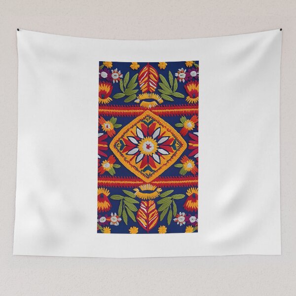 Item preview, 3D Floral Embroidery Design, Traditional Mexican Folk Art designed and sold by AyshaTj.